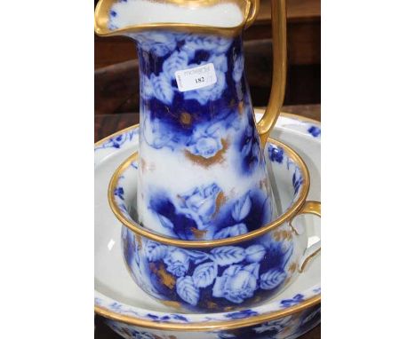 ADDERLEYS CERAMIC WASHING SET 
comprising wash basin, water jug and chamber pot