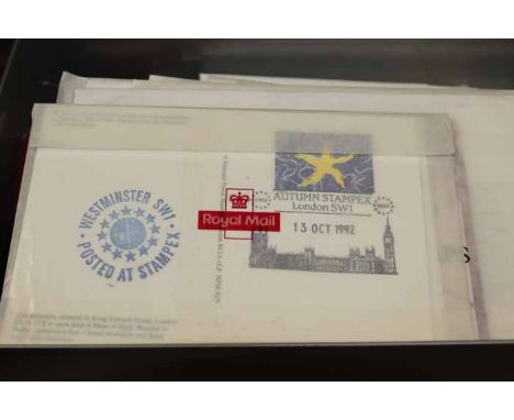 COLLECTION OF FIRST DAY COVERS, ROYAL MAIL COLLECTOR'S STAMPS, WORLD FAIR SOUVENIRS ETC 
