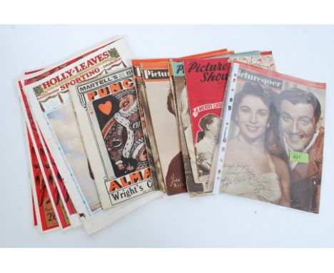 A collection of Holly leaves vintage magazines from the 2nd world war together with  a quantity of picture goer and Picture s