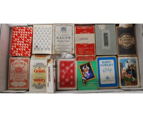 A quantity of assorted vintage playing card sets.
