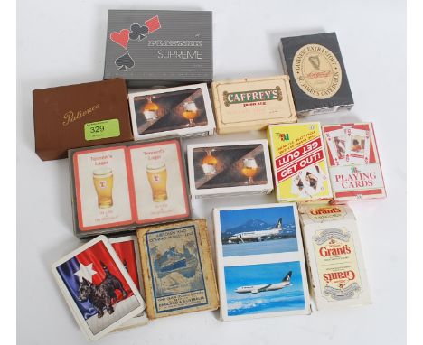 A fabulous set of playing cards from the Aberdeen & Commonwealth shipping line, circa 1920's together with other vintage play