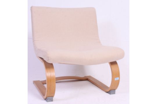 An Ikea Poang Cantilever Bentwood Armchair Having Being