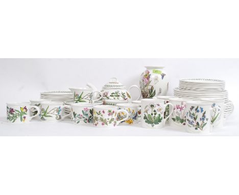 A collection of Portmeirion Botanic garden items to include part dinner / tea service to include cups, saucers, plates, vase 