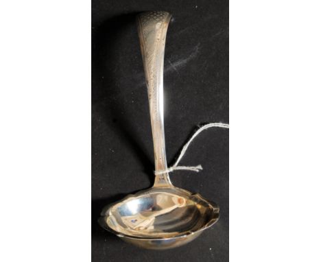 A Dutch silver hallmarked ladle J. M. Van Kampen & Son, with a  VK maker`s marks, Lion Passant mark with key denoting the ite