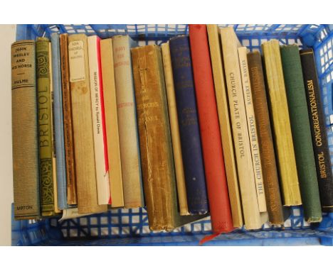 A box of assorted antique and vintage books - all on Bristol - mostly with a Church / religious theme. c1920's and others. 

