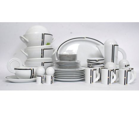 A fabulous Rosenthal Art Deco style dinner / tea service comprising, cups, saucers, plates, bowls, dinner plates, tureens, me