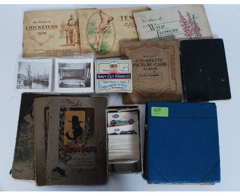 A collection of assorted vintage cigarette cards, tea cards etc. Some in albums, others loose. 