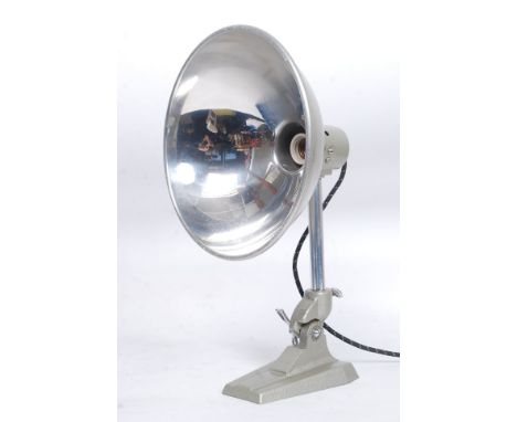 A vintage / retro chrome and painted heat lamp by Argon in original box. Measures: 42cm tall x 27cm diameter 