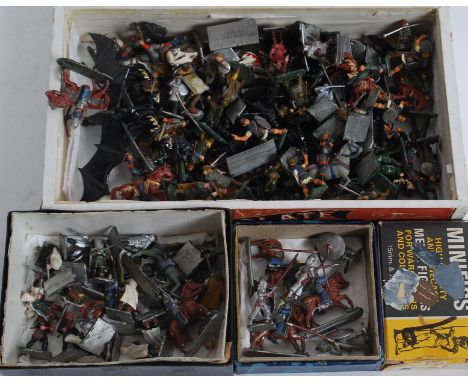 A collection of vintage lead toy soldiers to include Hobbit etc and others