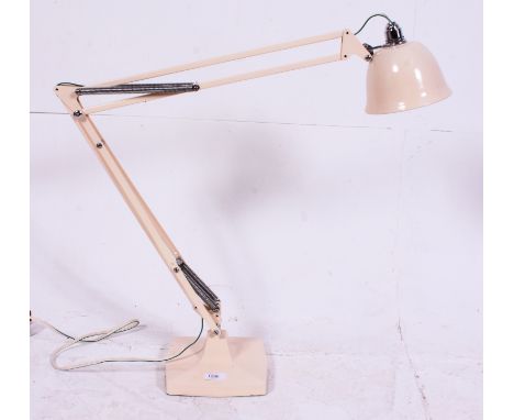 An original Herbert Terry 1208 anglepoise Industrial desk lamp being fully restored having beautiful terraced base with angle