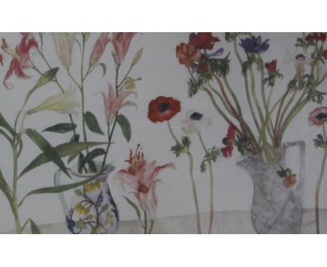 Elizabeth Violet Blackadder (b.1931) 'Four Tulips' Limited edition print no. 38/50 Signed in pencil to the margin 25cm x 58cm