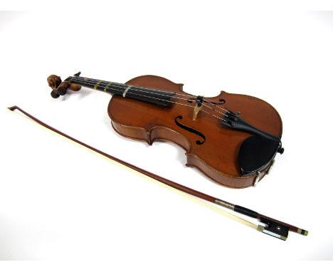 A German Lowendall Violin, labelled "Louis Lowendall, fecit Dresden, Anno 1884", the scroll stamped "Lowendall's Imperial Vio