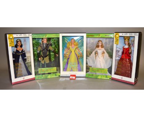 Mattel Barbie: Lord of the Rings Galadriel; Lord of the Rings Legolas; Silver Label Fairytopia Enchantress; Pink Label Prince