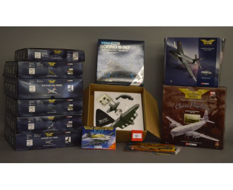 10 x diecast model aircraft by Corgi Aviation Archive and Atlas Editions. Boxed, overall appear VG.