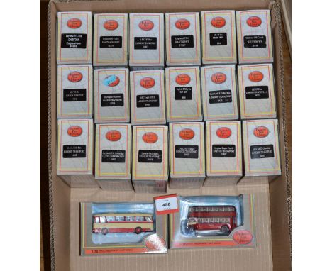 Twenty boxed diecast bus and coach models in 1:76 scale by EFE. Models appear G+/VG in generally G+ packaging. (20)