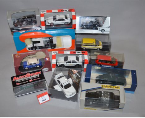 A group of boxed Continental diecast models in 1:43 scale, including a number of Taxi models by 'Starter' (Provence Moulage),