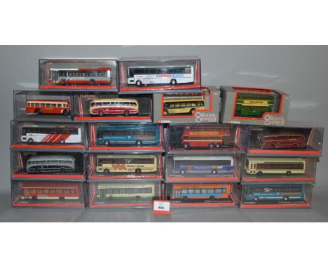 18 x Corgi Original Omnibus Company diecast model buses. All boxed and appear VG.