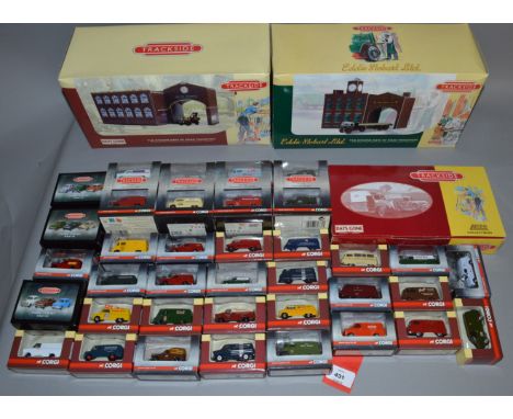 A good quantity of boxed 'Trackside' diecast models in 1:76 scale by Lledo and Corgi including vans, a two model British Rail