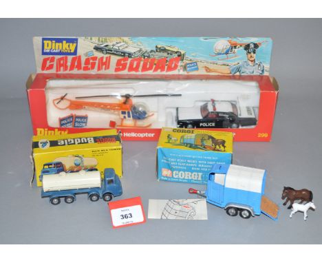 A boxed Dinky Toys 299 Crash Squad Set, overall G but with rotor damage in F/G box together with a boxed Corgi 112 Rice's Bea