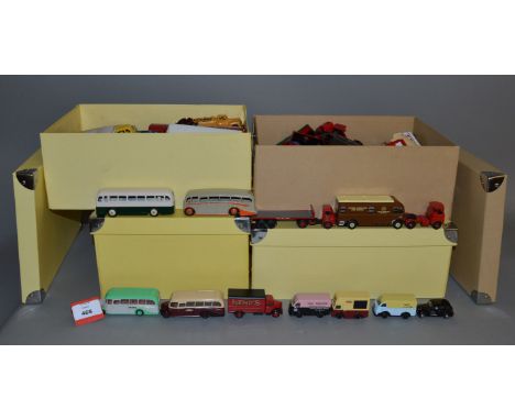 Thirty three unboxed vintage diecast models by Dinky and Corgi, the majority of which have been repainted together with a ver