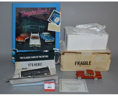 Twelve boxed Franklin Mint diecast model cars in 1:43 scale from their 'Classic Cars of the Fifties' collection together with