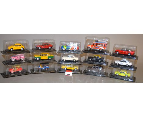 Sixty boxed diecast Taxi models in 1:43 scale, from the Altaya part work 'Taxis Do Mundo', including a Singapore 2000 LTI FX4