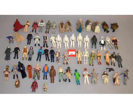 Quantity of Kenner Star Wars 3 3/4" action figures, mostly without accessories. G. (approx. 61)