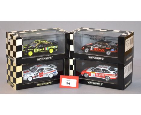 Minichamps. Four Ford Sierra RS diecast model cars in 1:43 scale including two RS models - Bathurst 1000km 1987 and DTM 1998 