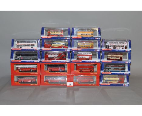 18 x Corgi Original Omnibus Company diecast model buses, including Midland Red models. Boxed, G-VG.
