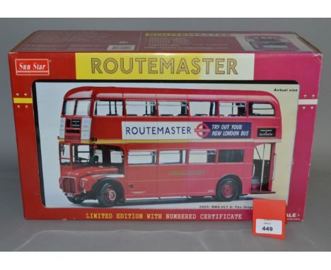 Sun Star 2901 1:24 scale London Transport Routemaster Bus. Boxed and appear VG.