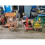 (2) Flat Carts, 200 LB. Engine Stand, & (2) 2-Step Shop Stairs