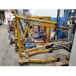 Air Technical Portable Hydraulic Crane Hoist, Model VM-1000-9, Cable Hoist, 1,000 LB. Capacity, Exte