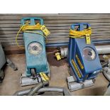 (2) Electric Walk-Behind Floor Scrubbers; 120V, Tennant Dry Matic 170E & Floorworks, Model 606048