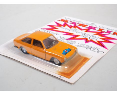 Märklin / Mercury Modellauto, orange Fiat 124 Sport Coupe "Coupe des Alpes 1965" in OVPModellauto von Märklin Mercury-Import,