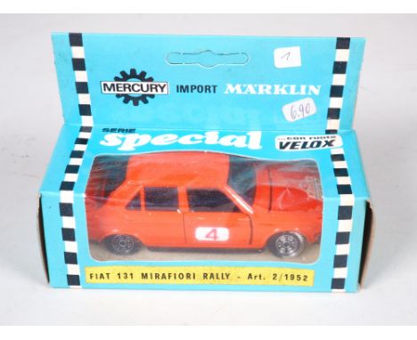 Märklin / Mercury Modellauto,&nbsp;FIAT 131 MIRAFIORI RALLY Art. 2/1952&nbsp;in OVPModellauto von Märklin Mercury-Import, Maß