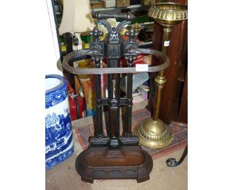 A cast iron Stick Stand, 29'' high.