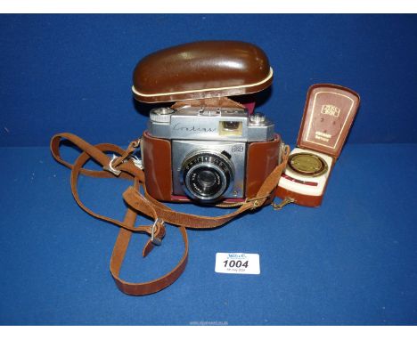 A Zeiss Ikon Contina camera and Zeiss Ikophot light meter, both cased.