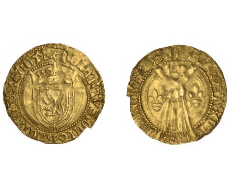 Scotland, Robert III, Light coinage, Lion, mm. cross on obv. only, crowned shield, rev. St. Andrew, without nimbus, on saltir