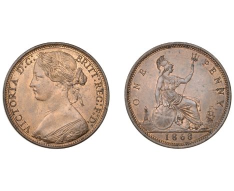 Victoria (1837-1901), Penny, 1868 (F 56; BMC 1682; S 3954). Minor clash marks and some light spotting, otherwise better than 