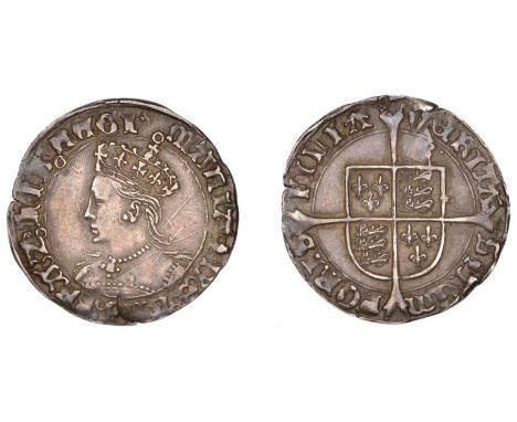 Mary (1553-1554), Groat, mm. pomegranate, reads regi’, 2.14g/6h (N 1960; S 2492). A few die marks on obverse, good very fine 