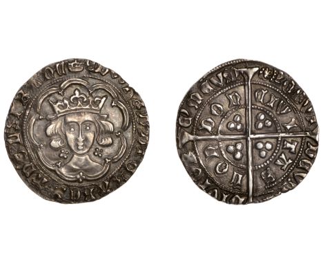 Edward IV (First reign, 1461-1470), Light coinage, Groat, London, mm. crown on obv., sun on rev., quatrefoils by neck and on 
