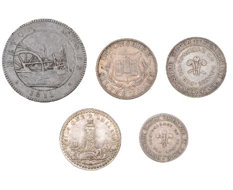 19th Century Tokens, DEVON, Barnstaple, Joseph Evans, John Bowhay, Michael Nott and R. Gribble, Shilling, 1811, 3.88g/12h (D 