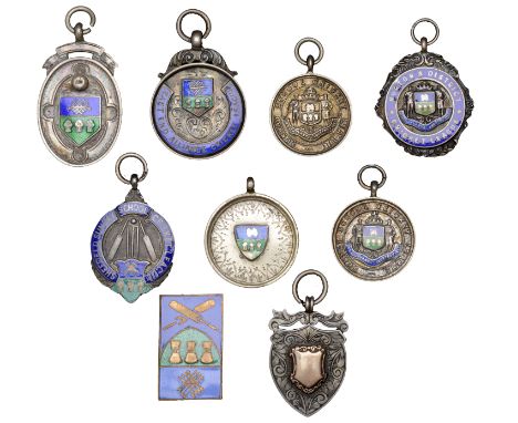 Badges, Cricket: East End Alliance Cricket League, silver and enamel by Fattorini, engraved (1913), 26mm, hallmarked Birmingh