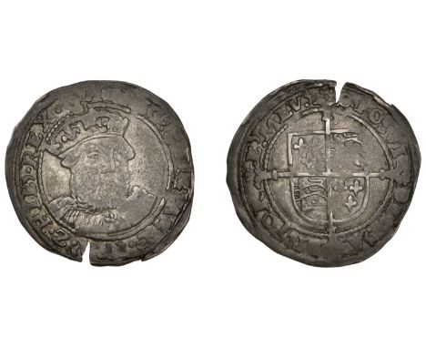 Henry VIII (1509-1547), Posthumous coinage, Groat, Southwark, mm. E on rev. only, bust 5, roses in fork ends, Roman letters, 