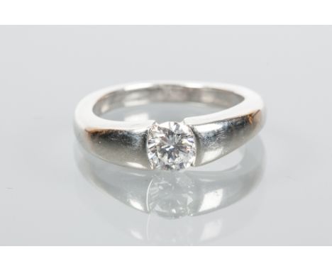 DIAMOND SOLITAIRE RING
the round brilliant cut stone approximately 0.57 carats, colour approximately J/K, clarity SI2-I1, set