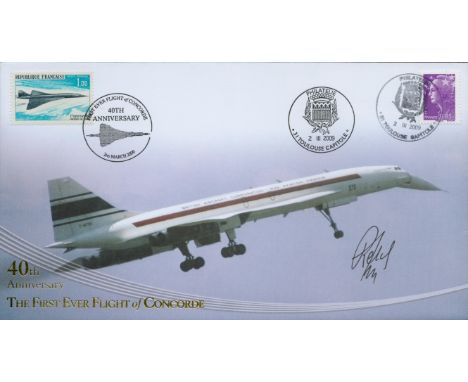 Concorde Michel Retif original engineer signed Internetstamps 2009, 40th Ann Concorde first flight cover. Good condition. All