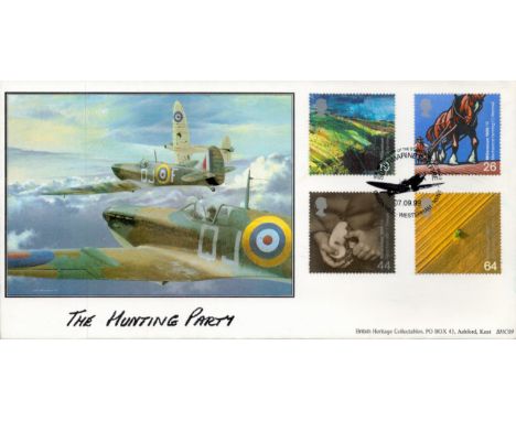 1999 BHC Millennium official Farmers Tales FDC with Westerham postmark, nice Spitfire Illustration from Ivan Berryman paintin