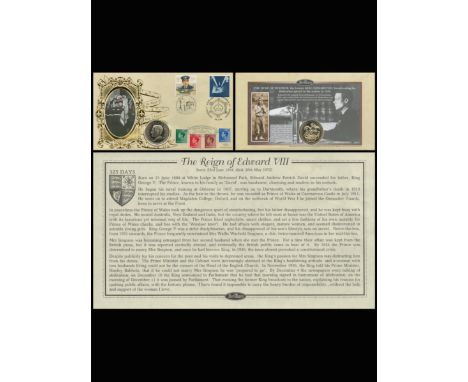 The Reign of King Edward VIII Coin Cover / Medal First Day Cover (Benham Covers) Celebrating The Life and Reign of King Edwar