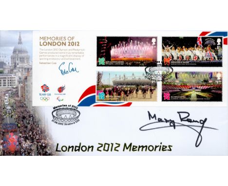 Olympics Mary Rand signed Memories of London 2012 commemorative FDC double PM Memories of 2012 27. 09. 2012 Stratford E20. Ma