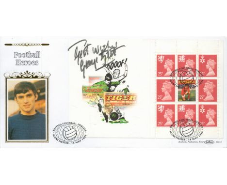 Football. George Best Signed Football Heroes Benham Silk Cachet First Day Cover. Mini Stamp Sheet With Three 14 May 1996 Post